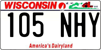 WI license plate 105NHY