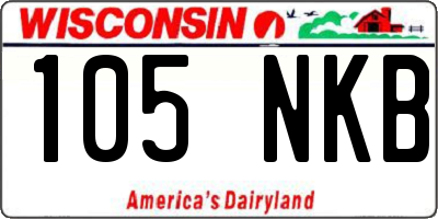 WI license plate 105NKB