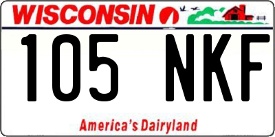 WI license plate 105NKF