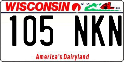 WI license plate 105NKN