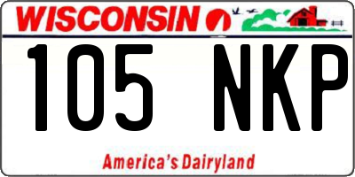 WI license plate 105NKP