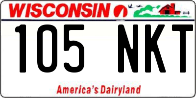 WI license plate 105NKT