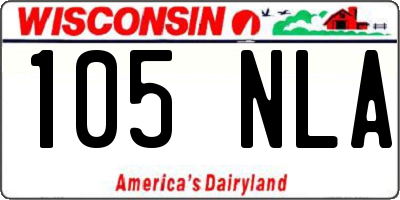 WI license plate 105NLA