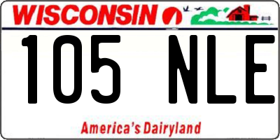 WI license plate 105NLE
