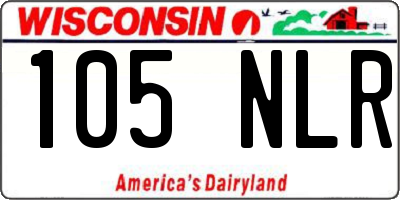 WI license plate 105NLR