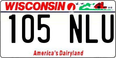 WI license plate 105NLU