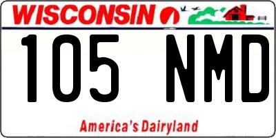 WI license plate 105NMD