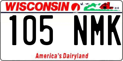 WI license plate 105NMK