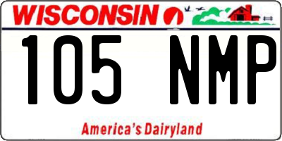WI license plate 105NMP