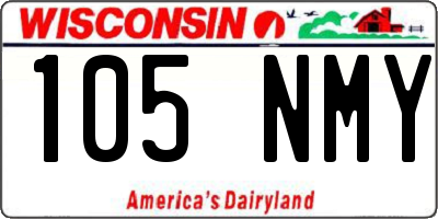 WI license plate 105NMY