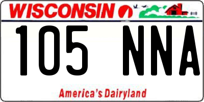WI license plate 105NNA