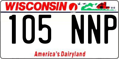 WI license plate 105NNP