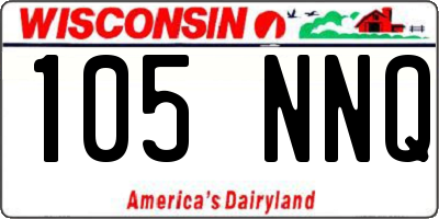 WI license plate 105NNQ