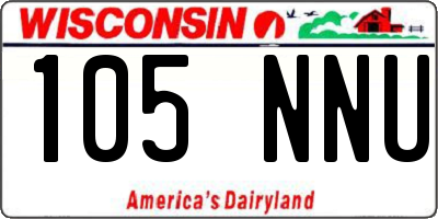 WI license plate 105NNU