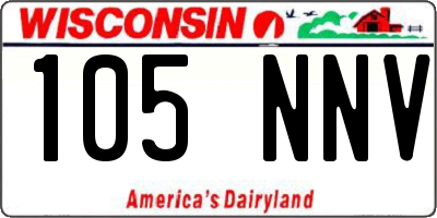 WI license plate 105NNV