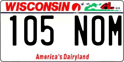 WI license plate 105NOM