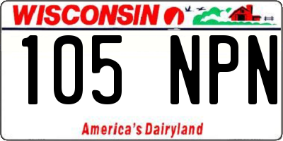 WI license plate 105NPN