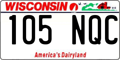WI license plate 105NQC