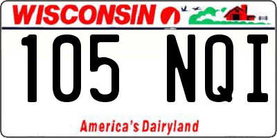 WI license plate 105NQI