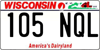 WI license plate 105NQL