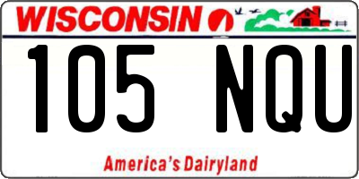 WI license plate 105NQU