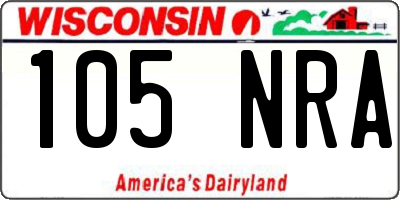 WI license plate 105NRA