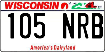 WI license plate 105NRB