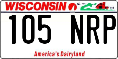 WI license plate 105NRP