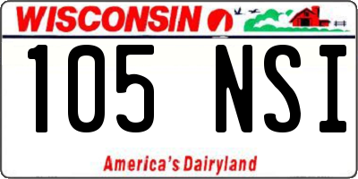 WI license plate 105NSI