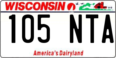 WI license plate 105NTA