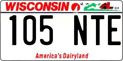 WI license plate 105NTE