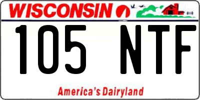 WI license plate 105NTF
