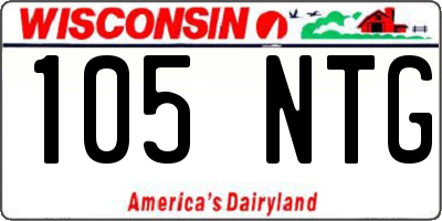 WI license plate 105NTG