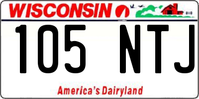 WI license plate 105NTJ