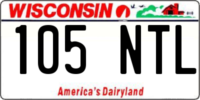 WI license plate 105NTL