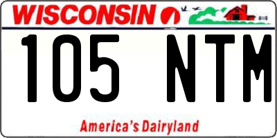 WI license plate 105NTM
