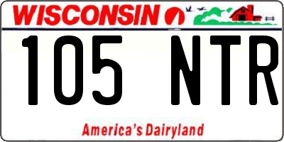 WI license plate 105NTR