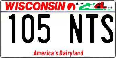 WI license plate 105NTS