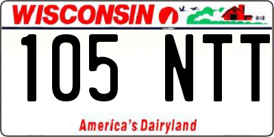 WI license plate 105NTT
