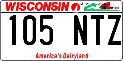 WI license plate 105NTZ