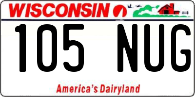 WI license plate 105NUG