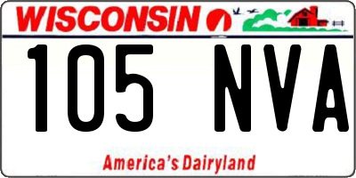 WI license plate 105NVA