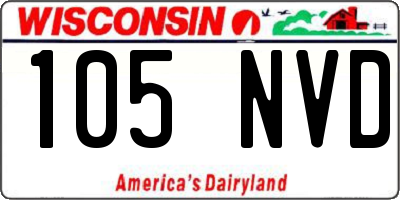 WI license plate 105NVD