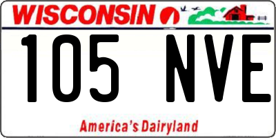 WI license plate 105NVE