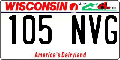 WI license plate 105NVG