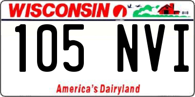 WI license plate 105NVI