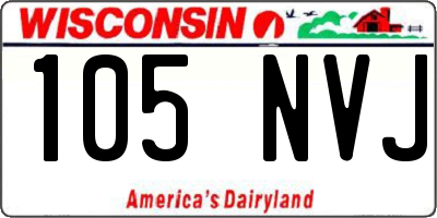 WI license plate 105NVJ
