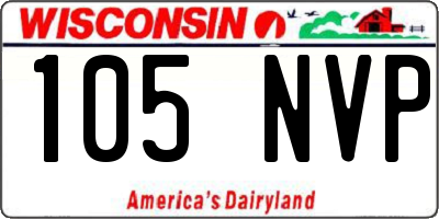 WI license plate 105NVP