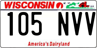 WI license plate 105NVV