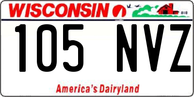 WI license plate 105NVZ